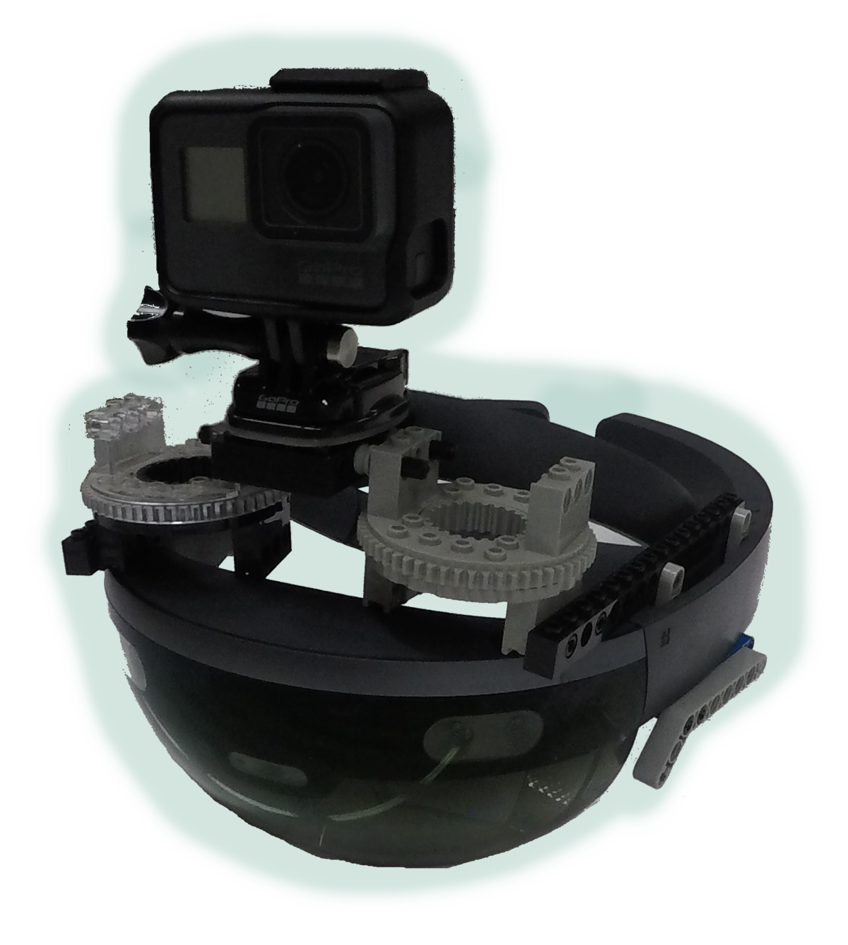 HoloLens with GoPro mounted on top